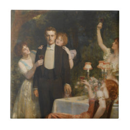 Armidas trädgård (av John Collier) Kakelplatta