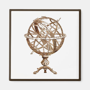 Armillary himmelsk SpherevintageSepia Magnet
