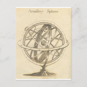 Armillary Sphere Original Sketch Vykort