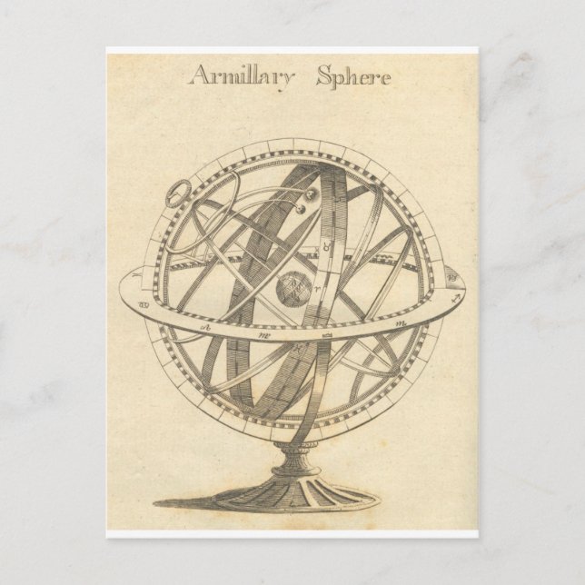 Armillary Sphere Original Sketch Vykort (Framsida)