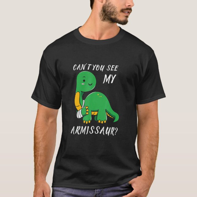 Armisaur Broken Arm Injury Dinosaur Recovery T Shirt (Framsida)