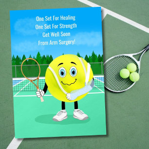 Armkirurgi Snart Bättre Kort Söt Tennisboll i Gips