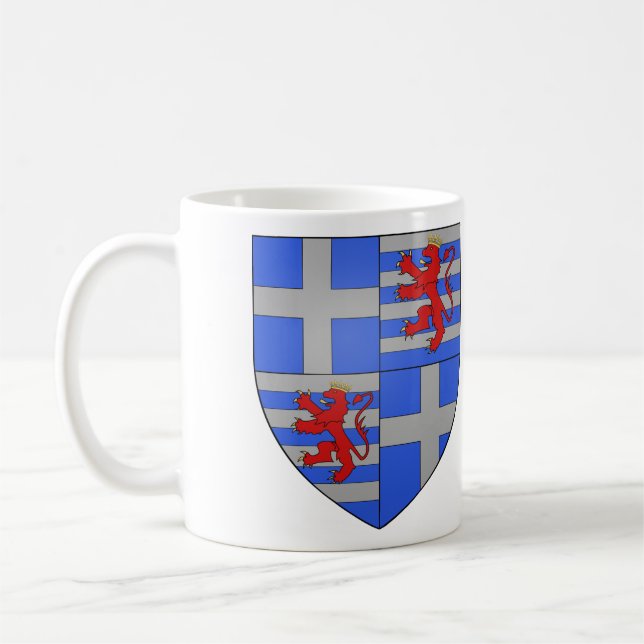 Armoiries Guy de Lusignan Coffee Mugg - Storlek 11 (Vänster)