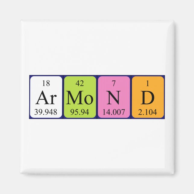 Armond Periodiska bord namn magnet (Framsidan)