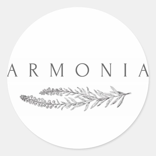 Armonia Stickers Runt Klistermärke (Framsida)