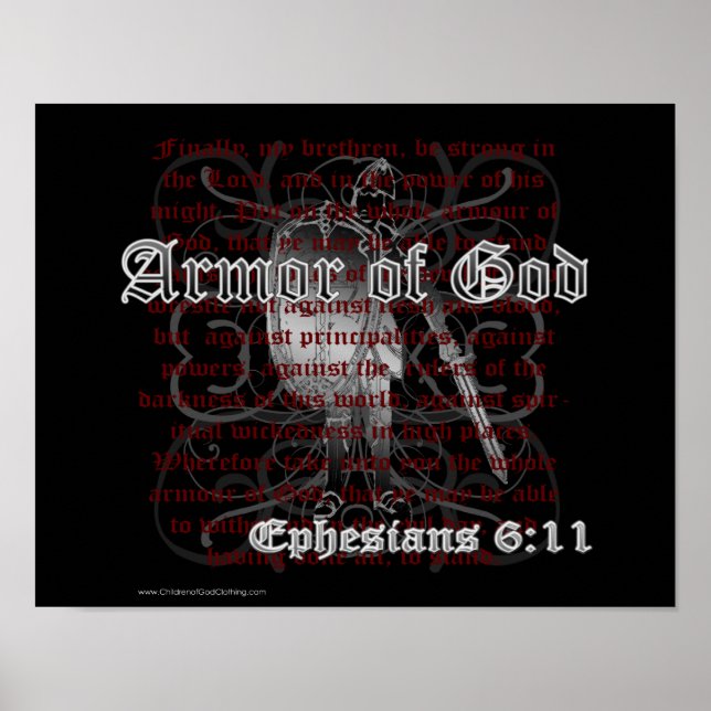 Armor av Gud Ephesian 6:11 Poster Skriv ut (Framsidan)