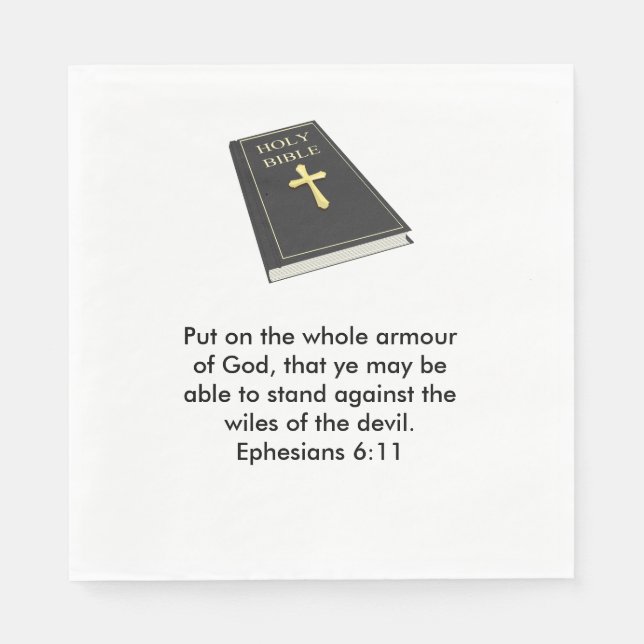 Armor av Gud Napkins w/Bible Pappersservett (Framsidan)