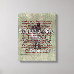Armor av guden, Ephesians 6:10 - 18, kristen Canvastryck