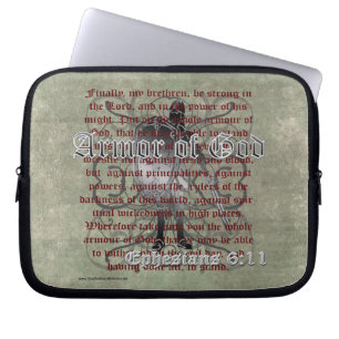 Armor av guden, Ephesians 6:10 - 18, kristen Laptop Sleeve