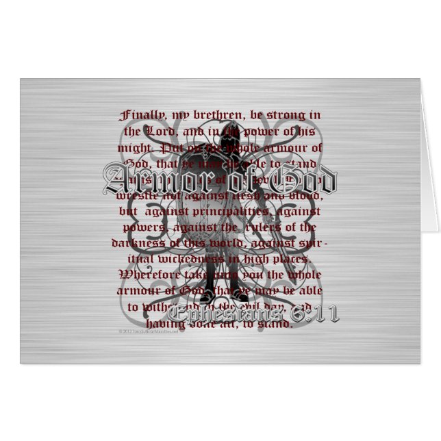 Armor av gudsoldaten hälsningskort (Framsidan Horizontal)