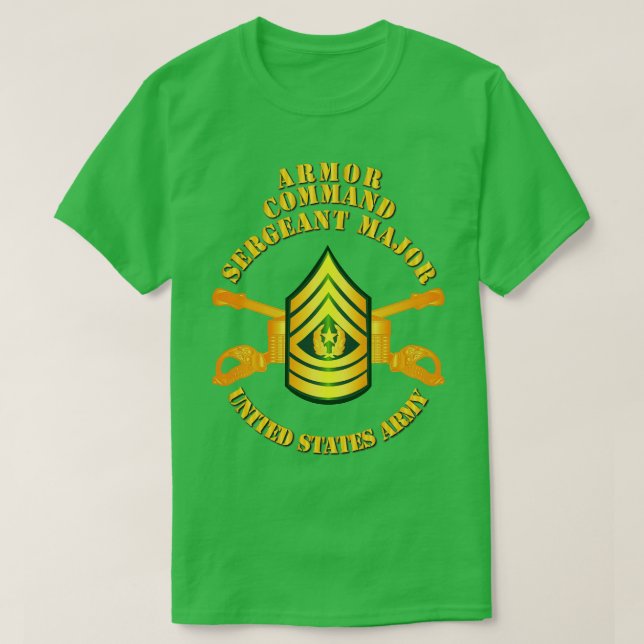 Armor Enförtecknade Command Sergeant Major CSM T Shirt (Design framsida)