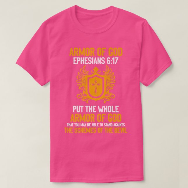 Armor Of God Ephesians 617 Bible Verse T Christian Shirt (Design framsida)