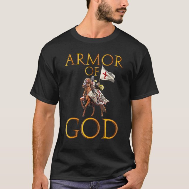 Armor Of God Ephesians Bible Verse Religious Chris T Shirt (Framsida)