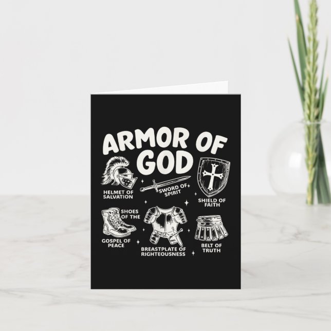 Armor till Gud Christian Battle Gear Bible Verse E Kort (Framsida)