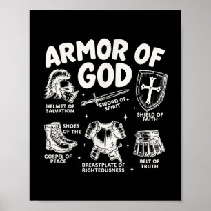 Armor till Gud Christian Battle Gear Bible Verse E Poster