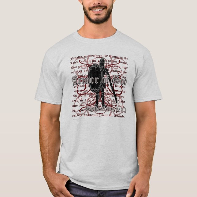 Armor till Gud Christian T-Shirts (Framsida)