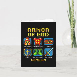 Armor till gud Pixel Faith Christian Video Game Kort