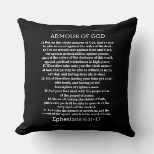 Armor till Gud Scripture Dekorativ kudde