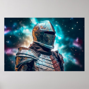 Armor Warrior Fantastic Cosmic Magic Poster