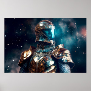 Armor Warrior Fantastic Cosmic Magic Poster