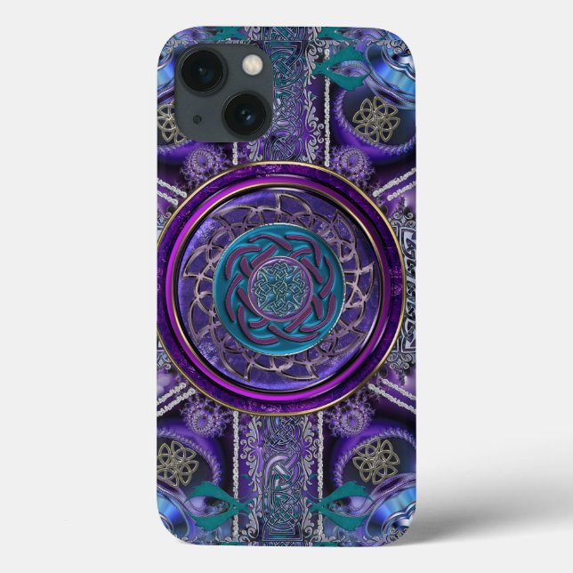 Armored Fractal Tapestry Celtic Knot iPad Air Case (Baksida)