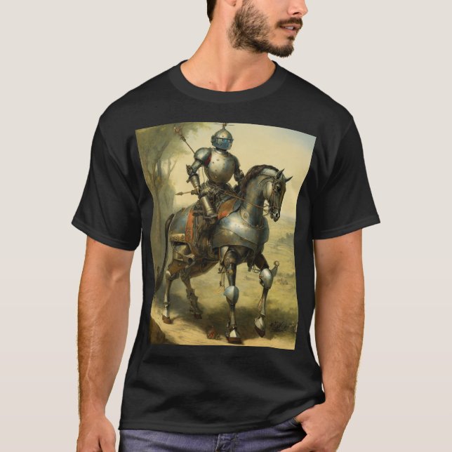 Armored Majesty: The Knight's Noble Ride T Shirt (Framsida)