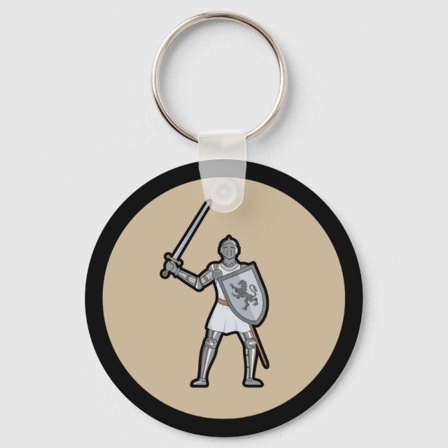 Armored Medieval Knight Keychain Nyckelring (Framsida)