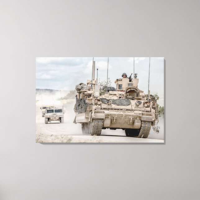 ARMORED PERSONEL CARRIER - M2 Bradley 24x36 Canvastryck (Framsida)