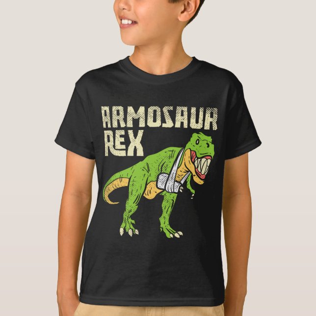 Armosaur Rex Dinosaur Fractured Ärmar Broken Arm S T Shirt (Framsida)