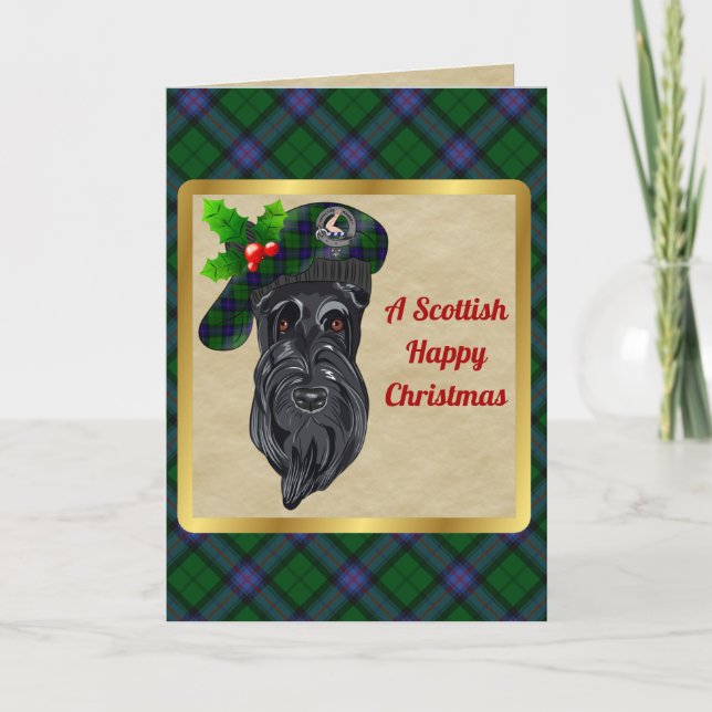 Armstrong Badge & Tartan Personlig Julafton Kort (Framsida)