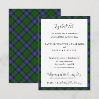 Armstrong Clan Tartan Skotsk Rutmönster Inbjudningar