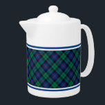 Armstrong Family Tartan Royal Blue och Grönt Play<br><div class="desc">Tekanna med Armstrong klan tartan mönster. Traditionell vintage i Skottland spred sig från 1842 i skuggor av grönt och blått med svarta och röda accenter. Matchning av mugg och te kopp finns tillgängligt.</div>