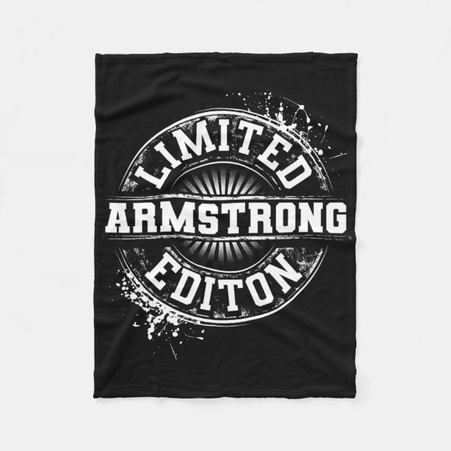 Armstrong Funny Surname Family Träd Birthday Reuni Fleecefilt (Framsidan)