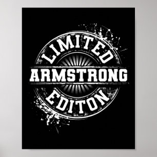 Armstrong Funny Surname Family Träd Birthday Reuni Poster