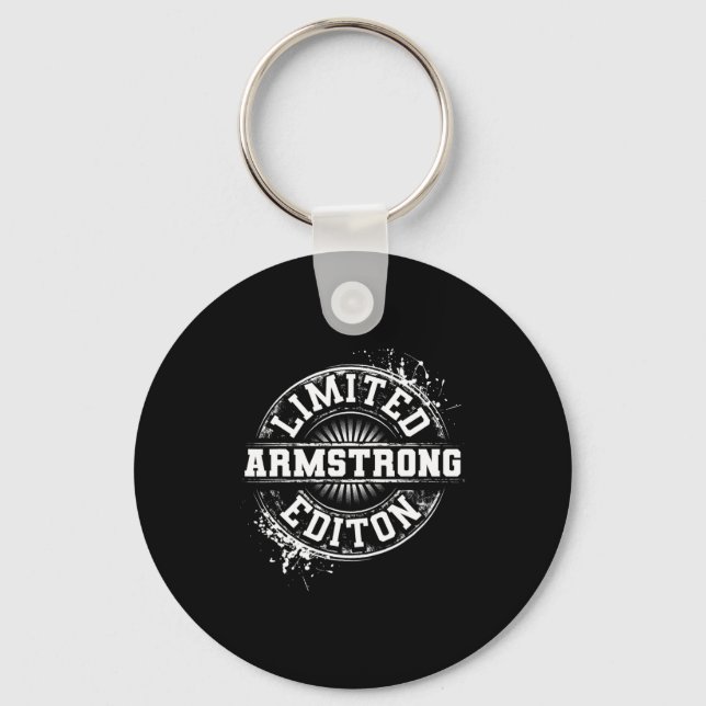 Armstrong Funny Surname Family Tree Birthday Reuni Nyckelring (Framsida)