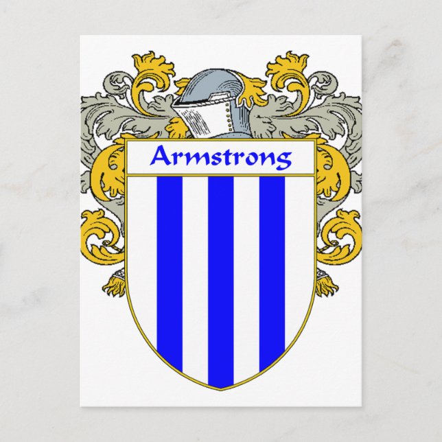 Armstrong Jacka av Arm/Familjestöd (Mantled) Vykort (Framsida)