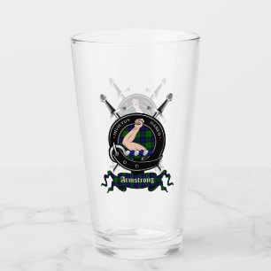 Armstrong Klan Badge Pint Glass Glaskopp