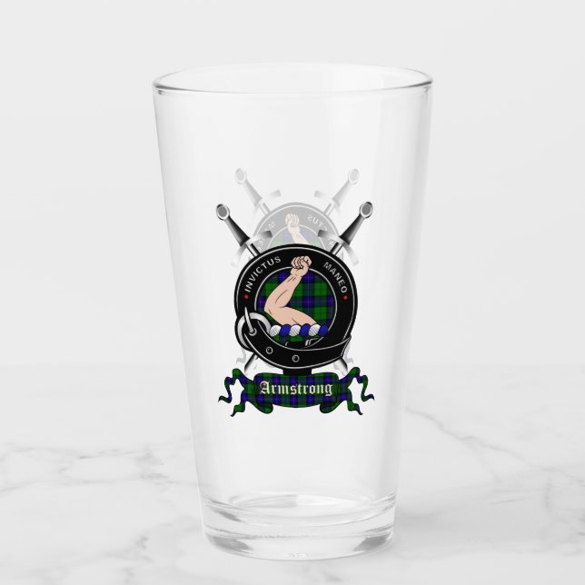 Armstrong Klan Badge Pint Glass Glaskopp (Framsida)