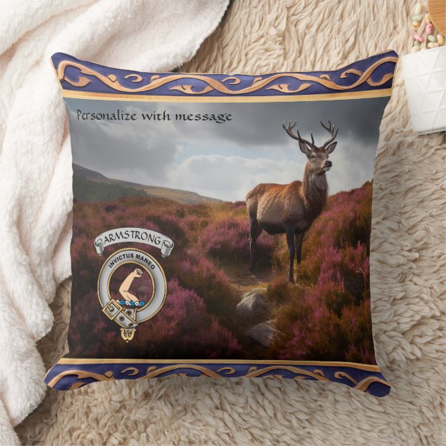 Armstrong Klan Badge & Stag Personlig Kudde (Filt)