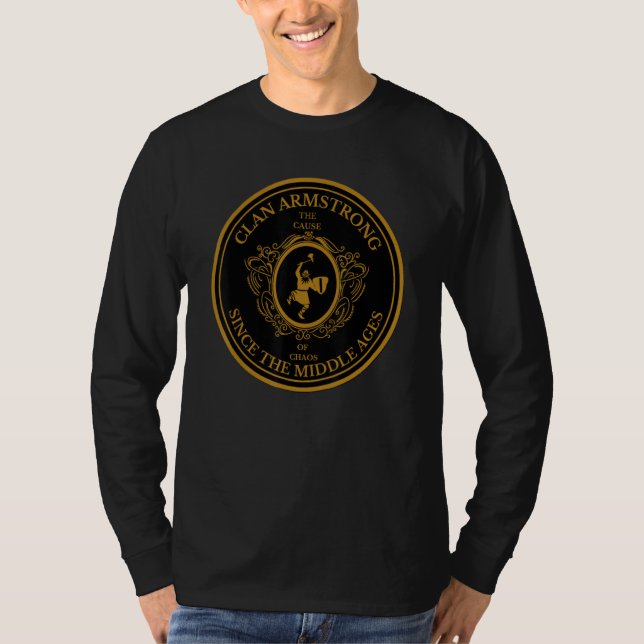Armstrong Klan Scottish Swordsman T Shirt (Framsida)