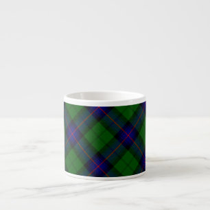Armstrong klan tartan blue grönt plaid espressomugg