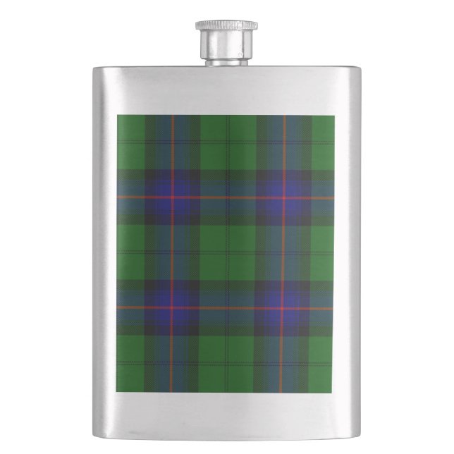 Armstrong klan tartan blue grönt plaid fickplunta (Framsidan)