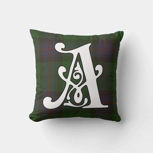 Armstrong Klan Tartan Monogram Kudde (Framsida)