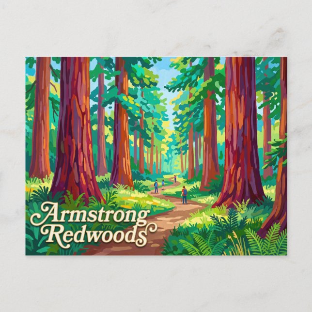 Armstrong Redwoods State Natural Reserve Vykort (Framsida)