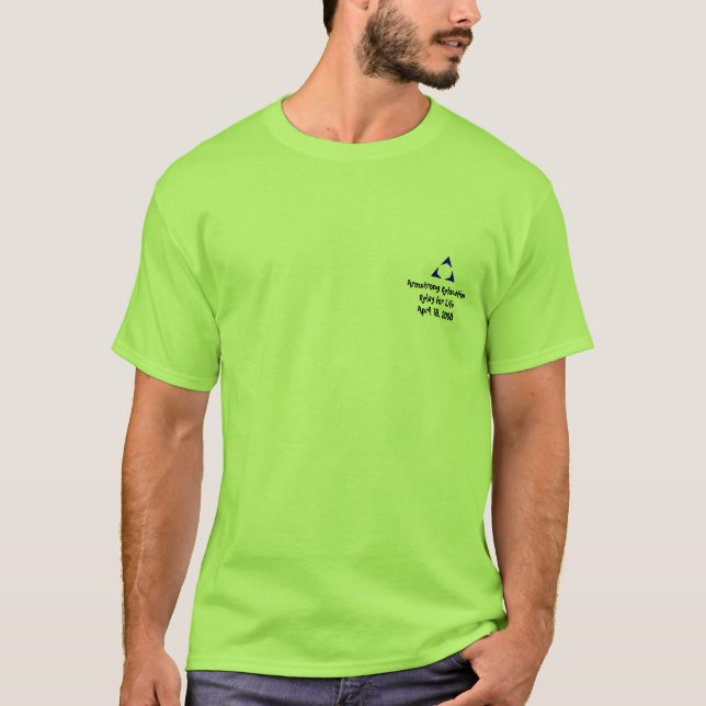Armstrong relä för livskjorta tee shirt (Framsida)