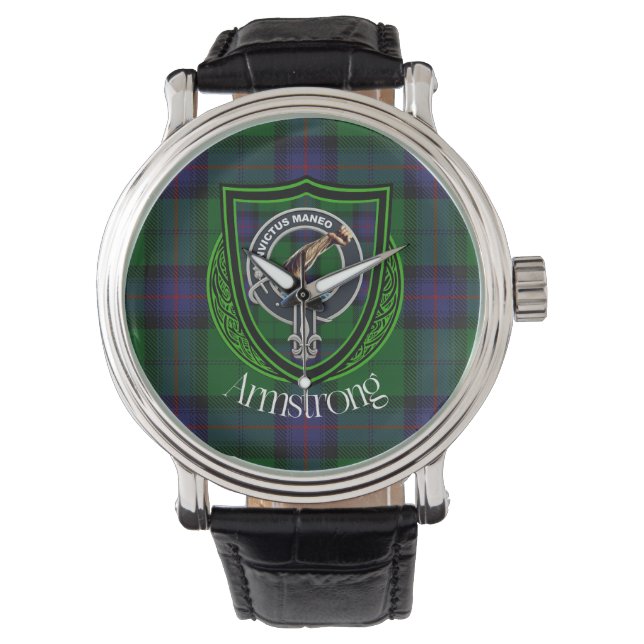 Armstrong Scottish Klan Tartan & Vapensköld Armbandsur (Framsida)