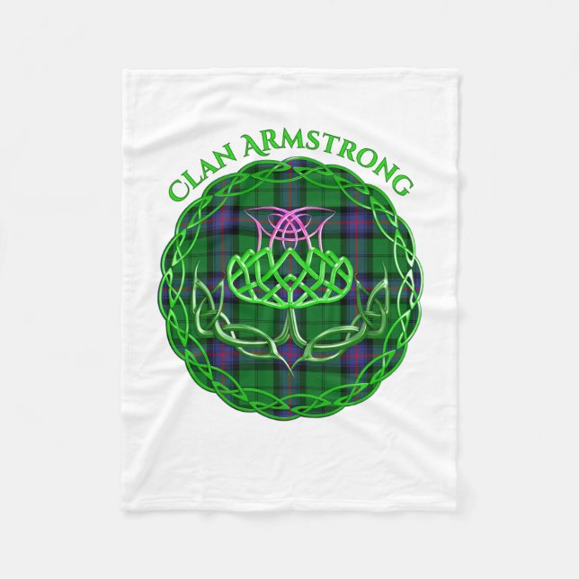 Armstrong Scottish Tartan Celtic Thistle Fleecefilt (Framsidan)