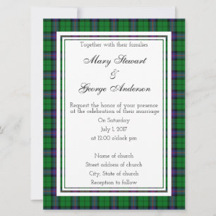 Armstrong Scottish Wedding Investigation Inbjudningar