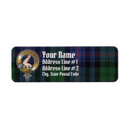 Armstrong Tartan & Badge Returadress Etikett