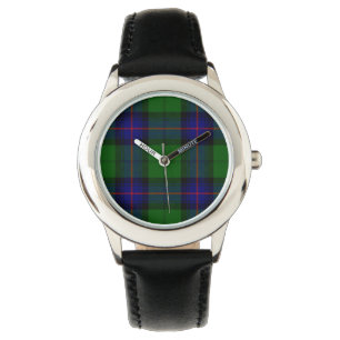 Armstrong-tartan blå och grön rutig armbandsur